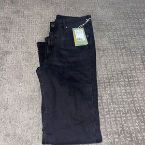 Black wash bootcut high waisted jeans